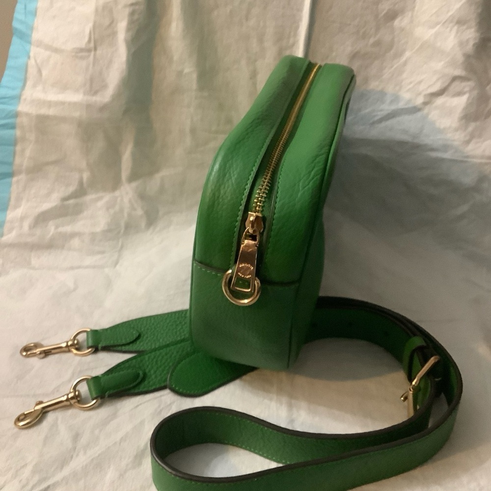 COACH Jamie Green Leather Shoulder / Crossbody Camera Bag - Picture 9 of 16